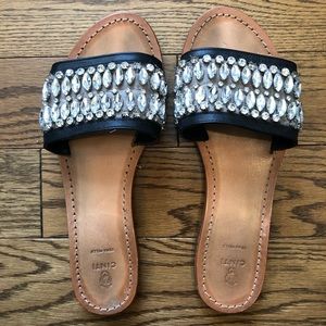 Slides with gem stones